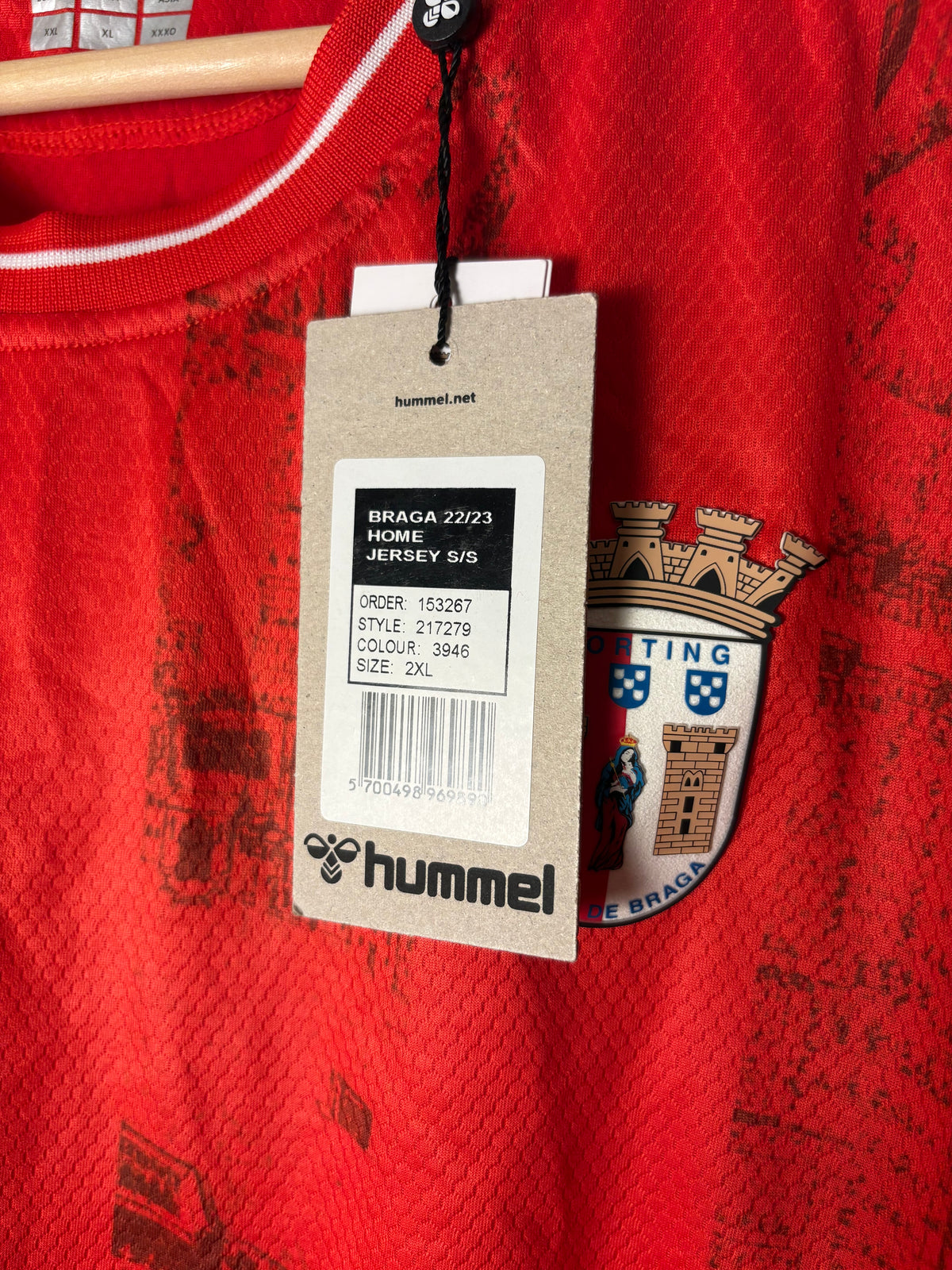 Sporting Braga 2022/23 Home Shirt by Hummel (XXL)