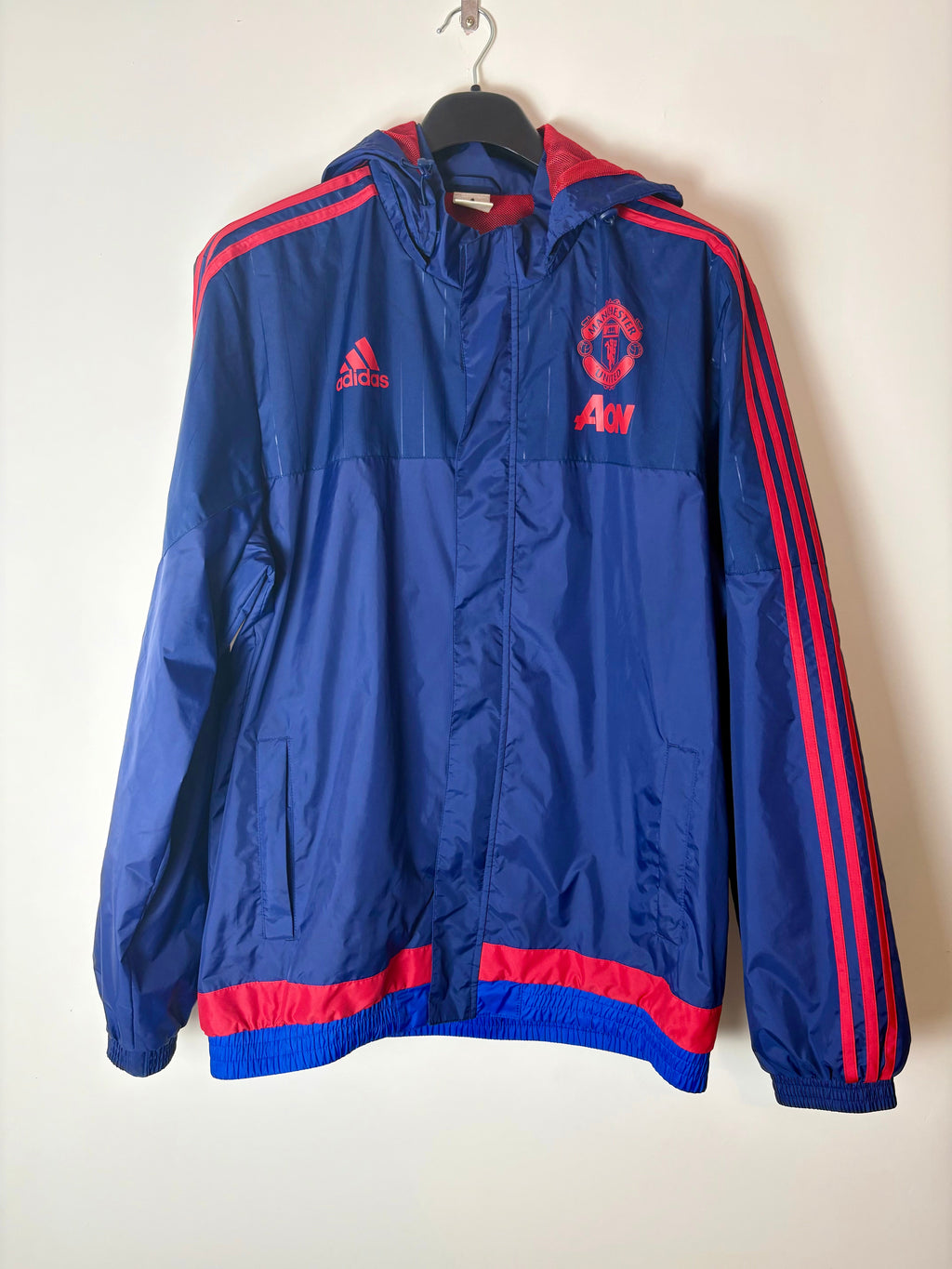 Manchester United 2015/16 Adidas Rain Jacket - Side angle