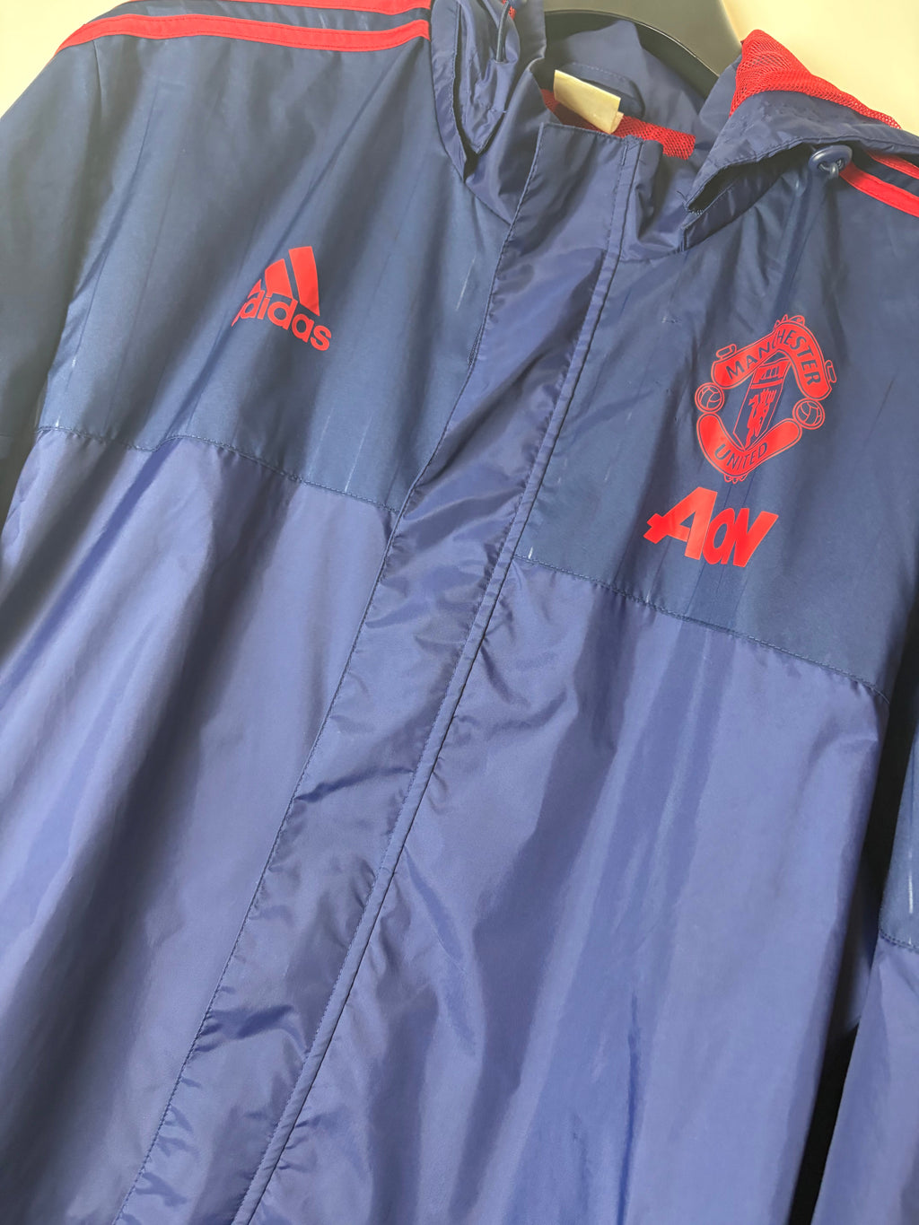Manchester United 2015/16 Adidas Rain Jacket - Back