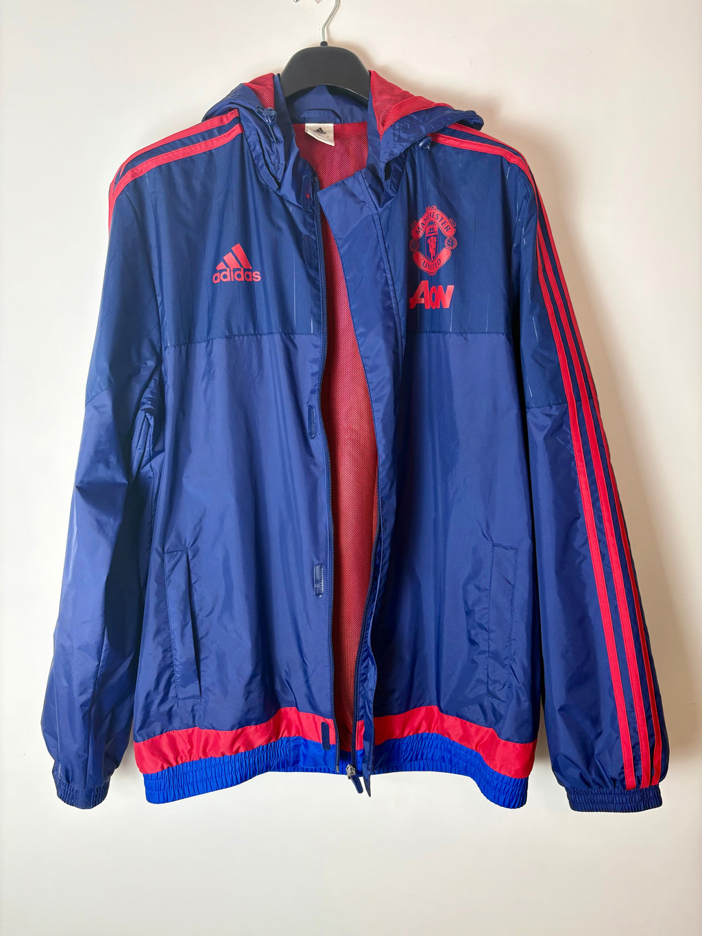 Manchester United 2015/16 Adidas Rain Jacket - Back open